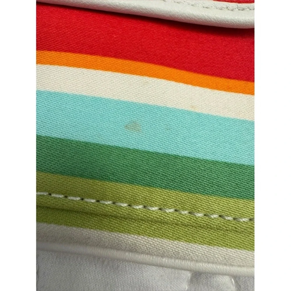 Vintage Coach Hamptons Multicolor Striped Wristlet Pouch Y2K Deadstock